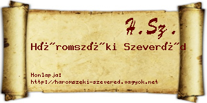 Háromszéki Szeveréd névjegykártya